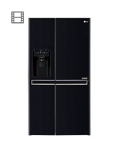LG GSL761WBXV USA Style Fridge Freezer with Non-Plumbed Water & Ice Dispenser - Black