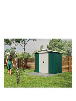 Product photograph of Yardmaster 6 1 X 4 1 Ft Apex Roof Metal Garden Shed from very.co.uk