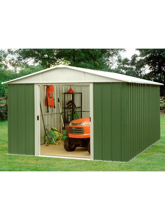 front image of yardmaster-94-x-94-ft-apex-metal-roof-shed