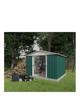 Product photograph of Yardmaster 9 4 X 9 4 Ft Apex Metal Roof Shed from very.co.uk