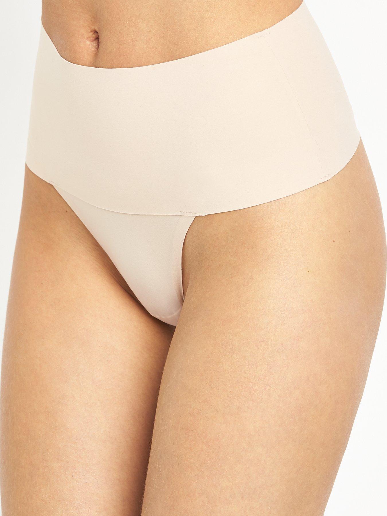 Spanx Undie-Textable Light Control Thong - Soft Nude