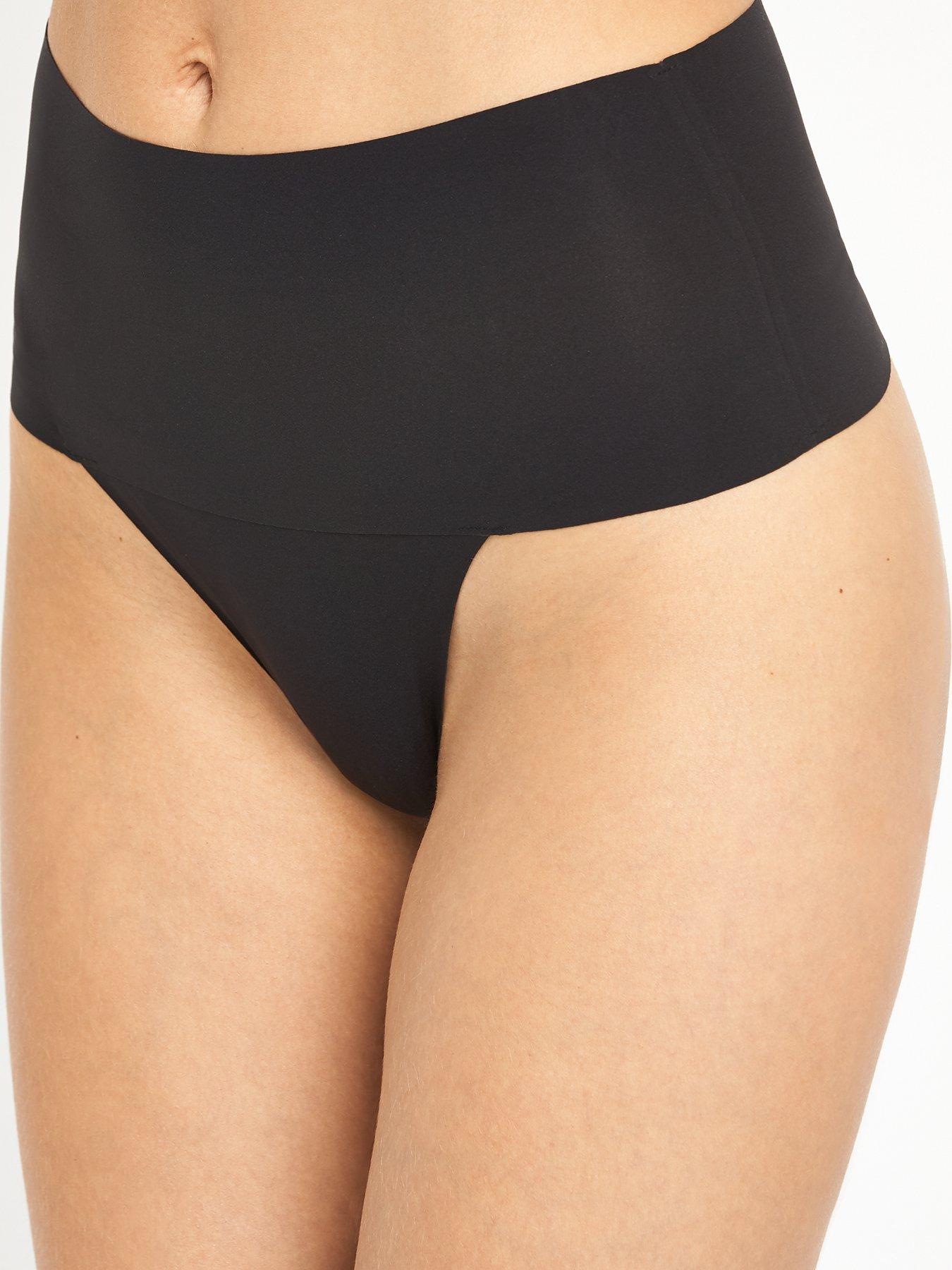 undefined Undie-Textable Light Control Thong - Black
