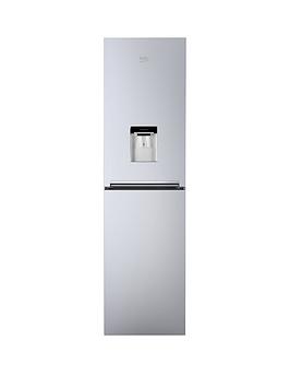 Beko Cfg1582Ds 55Cm Wide Frost-Free Fridge Freezer With Water Dispenser - Silver Best Price, Cheapest Prices