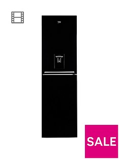 Beko CFG1582DB 54.5cm Frost Free Fridge Freezer with Water Dispenser - Black