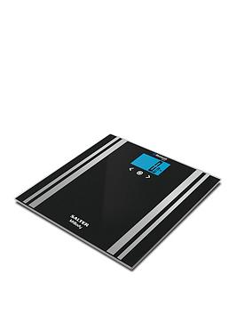 Product photograph of Salter Black Mibody Analyser Bathroom Scale from very.co.uk