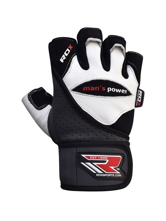 stillFront image of rdx-leather-weight-lifting-gym-fitness-workout-gloves