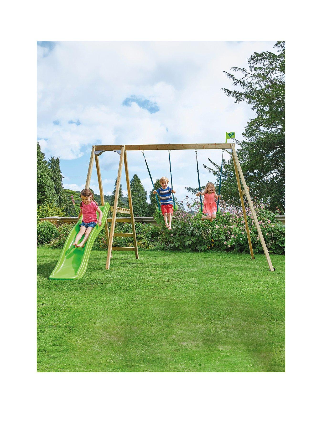 undefined Forest Multiplay Wooden Swing Set  &  Slide