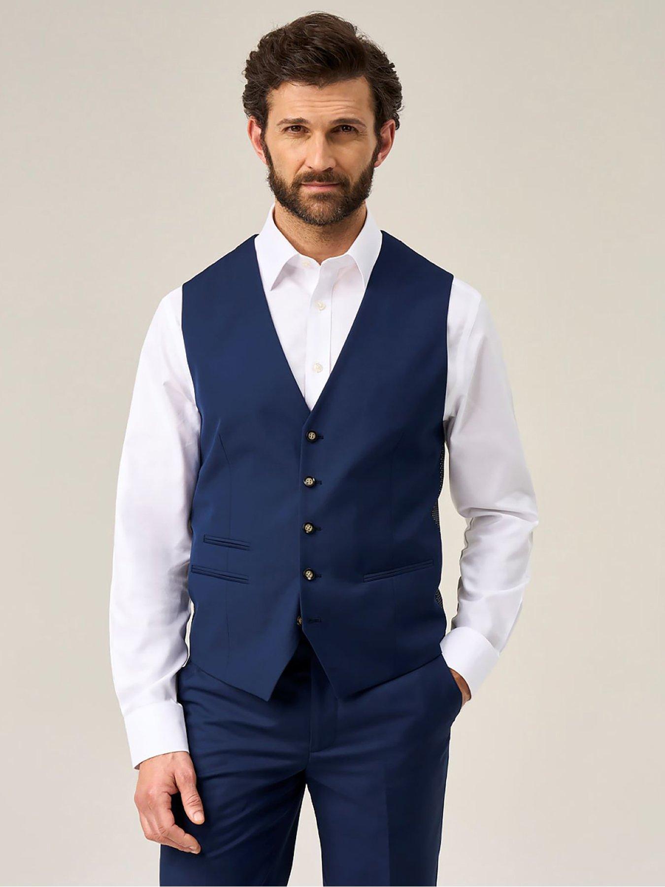 Skopes Joss Standard Waistcoat, Royal Blue, Size 38, Length Regular, Men