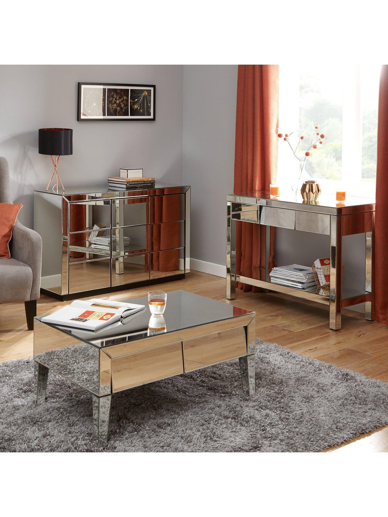 Monte Carlo Mirrored Storage Coffee Table Very Co Uk