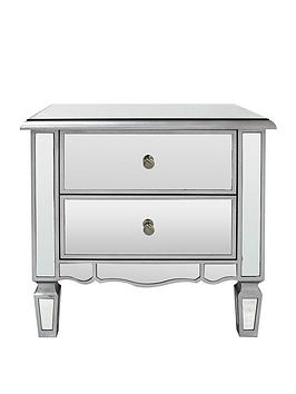 Product photograph of Very Home Mirage 2 Drawer Mirrored Bedside Chest - Fsc Reg Certified from very.co.uk