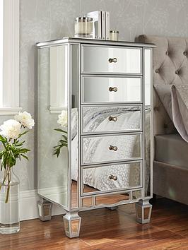 Product photograph of Very Home Mirage Mirrored 5 Drawer Chest - Fsc Reg Certified from very.co.uk