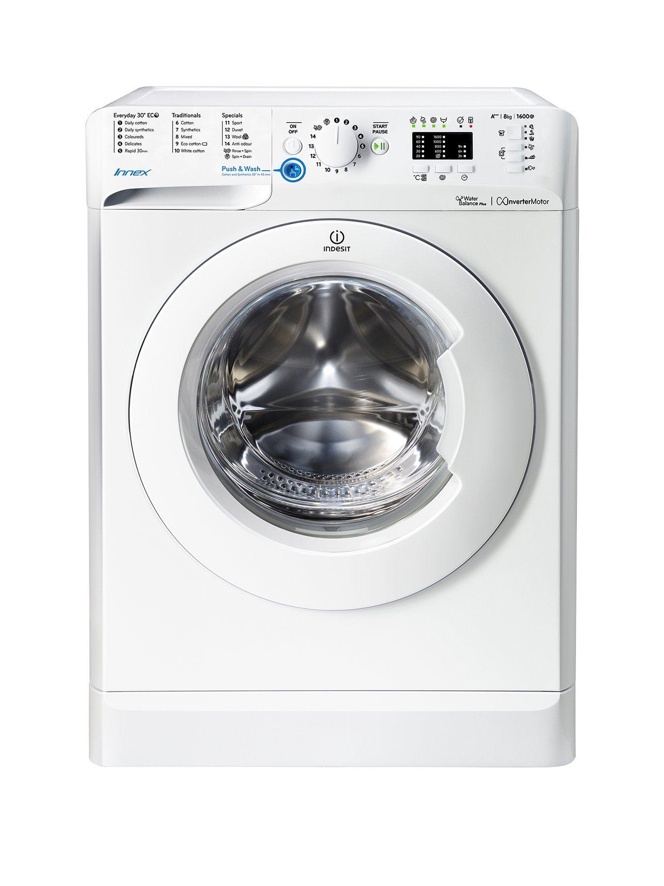 Indesit Bwa81683Xw 8Kg Load, 1600 Spin Washing Machine - White