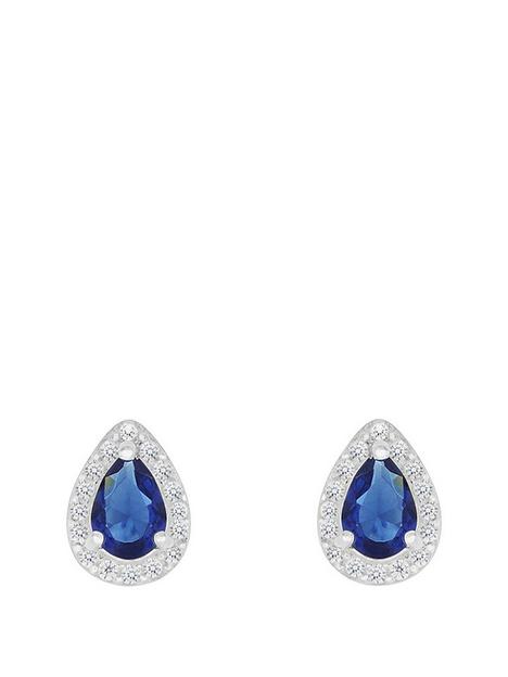 love-gem-sterlingnbspsilver-blue-and-white-cubic-zirconianbsppeardropnbspstud-earrings