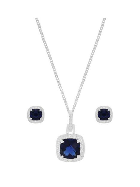 love-gem-sterling-silver-blue-and-white-cubic-zirconianbspcushion-cut-necklace-and-earring-set