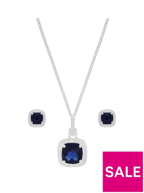 love-gem-sterling-silver-blue-and-white-cubic-zirconianbspcushion-cut-necklace-and-earring-set