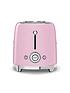  image of smeg-tsf01-2-slice-toaster-pink
