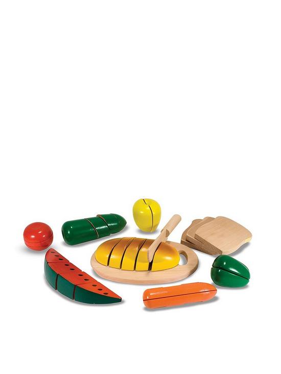 front image of melissa-doug-wooden-cutting-food-set