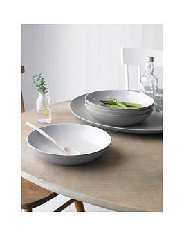 Product photograph of Denby Elements 4-piece Pasta Bowl Set - Light Grey from very.co.uk
