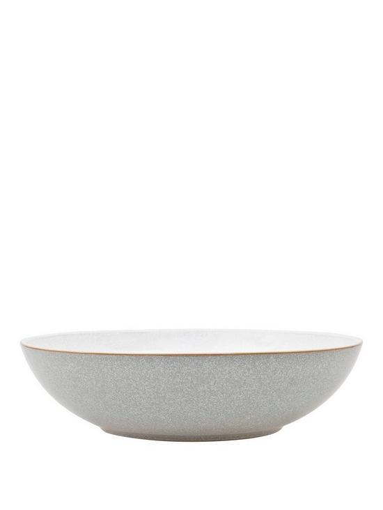 front image of denby-elements-serving-bowl-ndash-light-grey