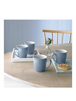 Product photograph of Denby Elements Set Of 4 Coffee Mugs Ndash Blue from very.co.uk