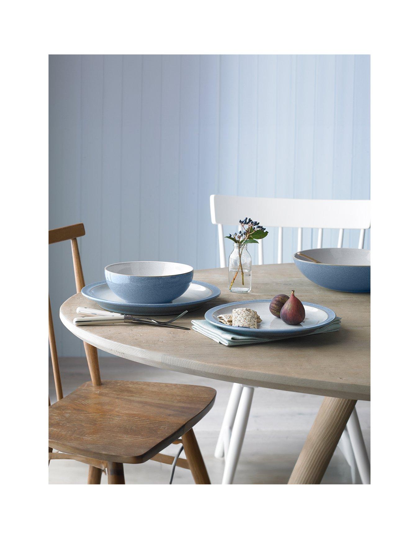Product photograph of Denby Elements 12-piece Dinner Set Ndash Blue from very.co.uk