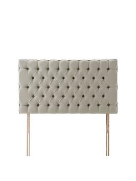 Product photograph of Silentnight Amalia Fabric Buttoned Padded Headboard - Available In 3 Colours from very.co.uk