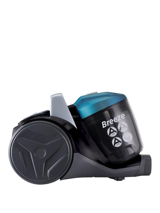 front image of hoover-breeze-br71br01-bagless-cylinder-vacuum-cleaner-greengreyblack