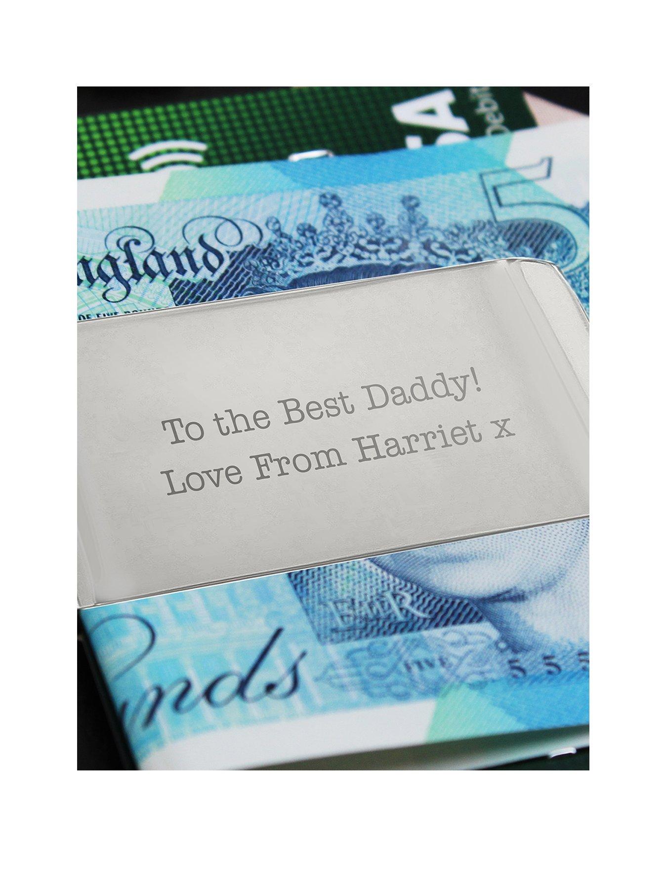 The Personalised Memento Company Personalised Silver-Plated & Money Clip