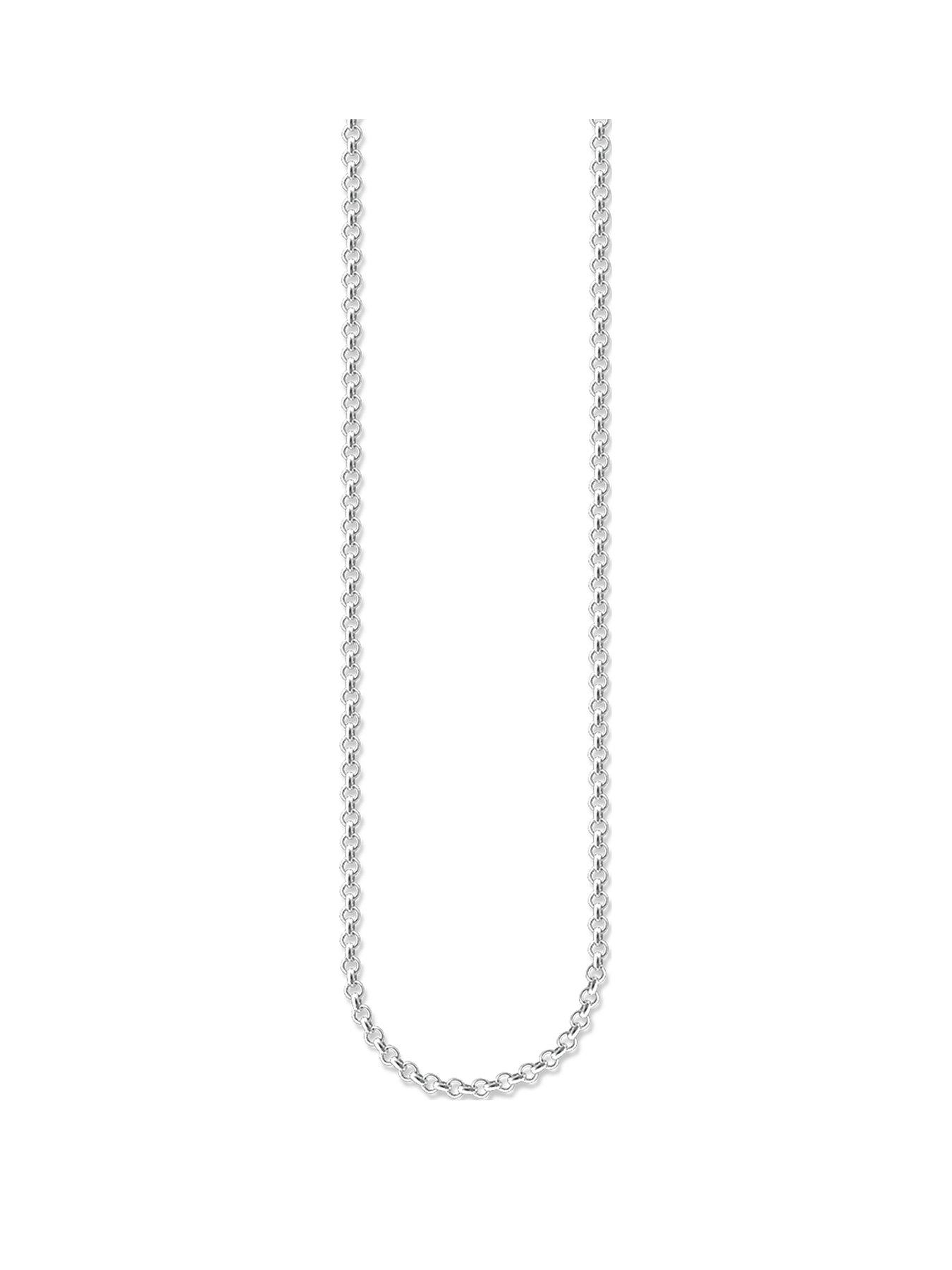 Product photograph of Thomas Sabo Sterling Silver Chain Necklace from very.co.uk