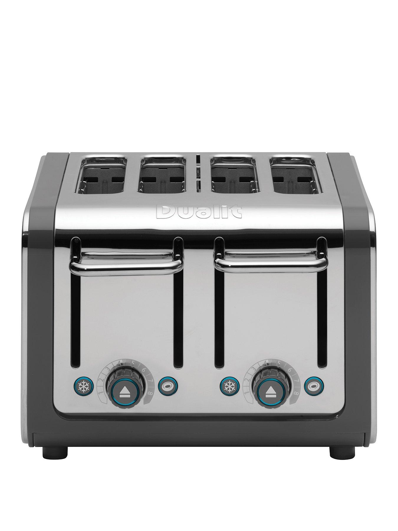 Product photograph of Dualit Architect Grey 4-slice Toaster from very.co.uk