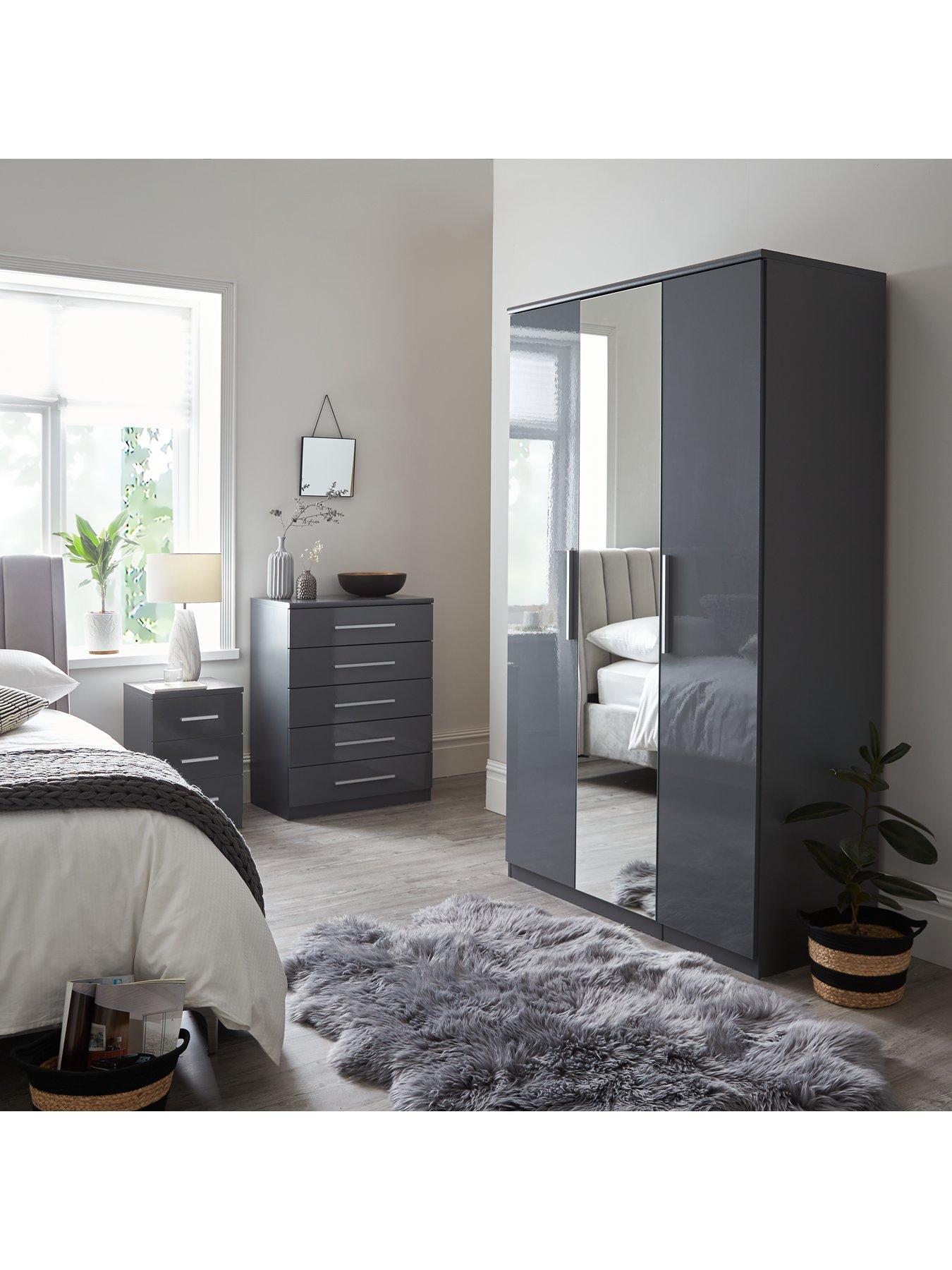 Prague Gloss 6 Door Mirrored Wardrobe Very Co Uk