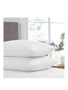Product photograph of Silentnight Easy Care 180 Thread Count Cotton Rich Standard Pillowcases Pair - White from very.co.uk