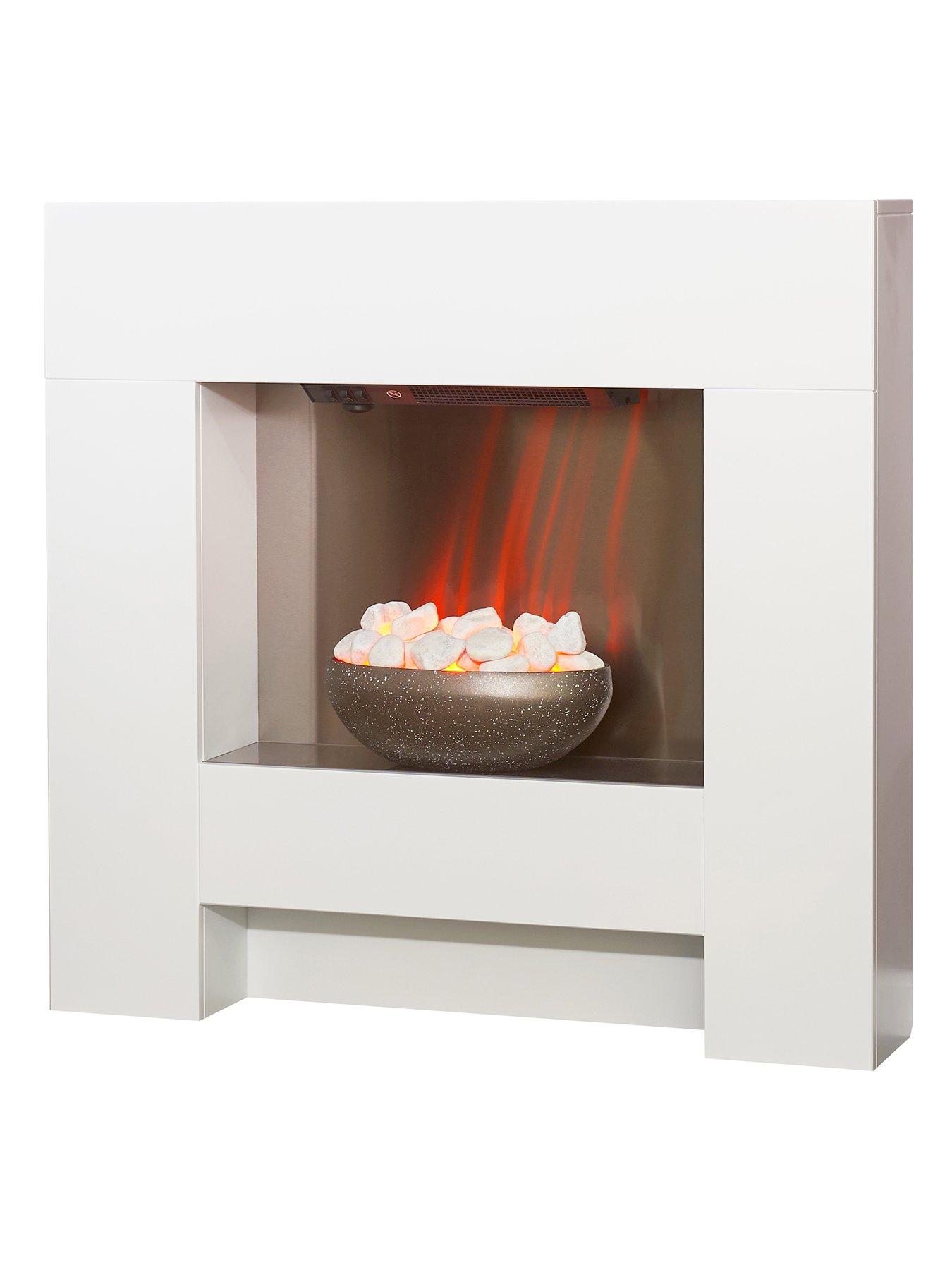 Image 2 of 5 of Adam Fires & Fireplaces Cubist Electric Fireplace Suite