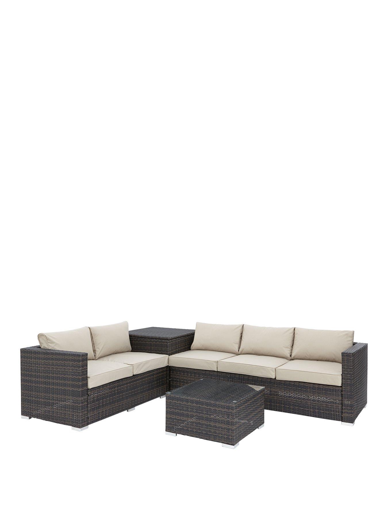 Very Home Coral Bay 5 Seater Corner Garden Sofa With Storage And
