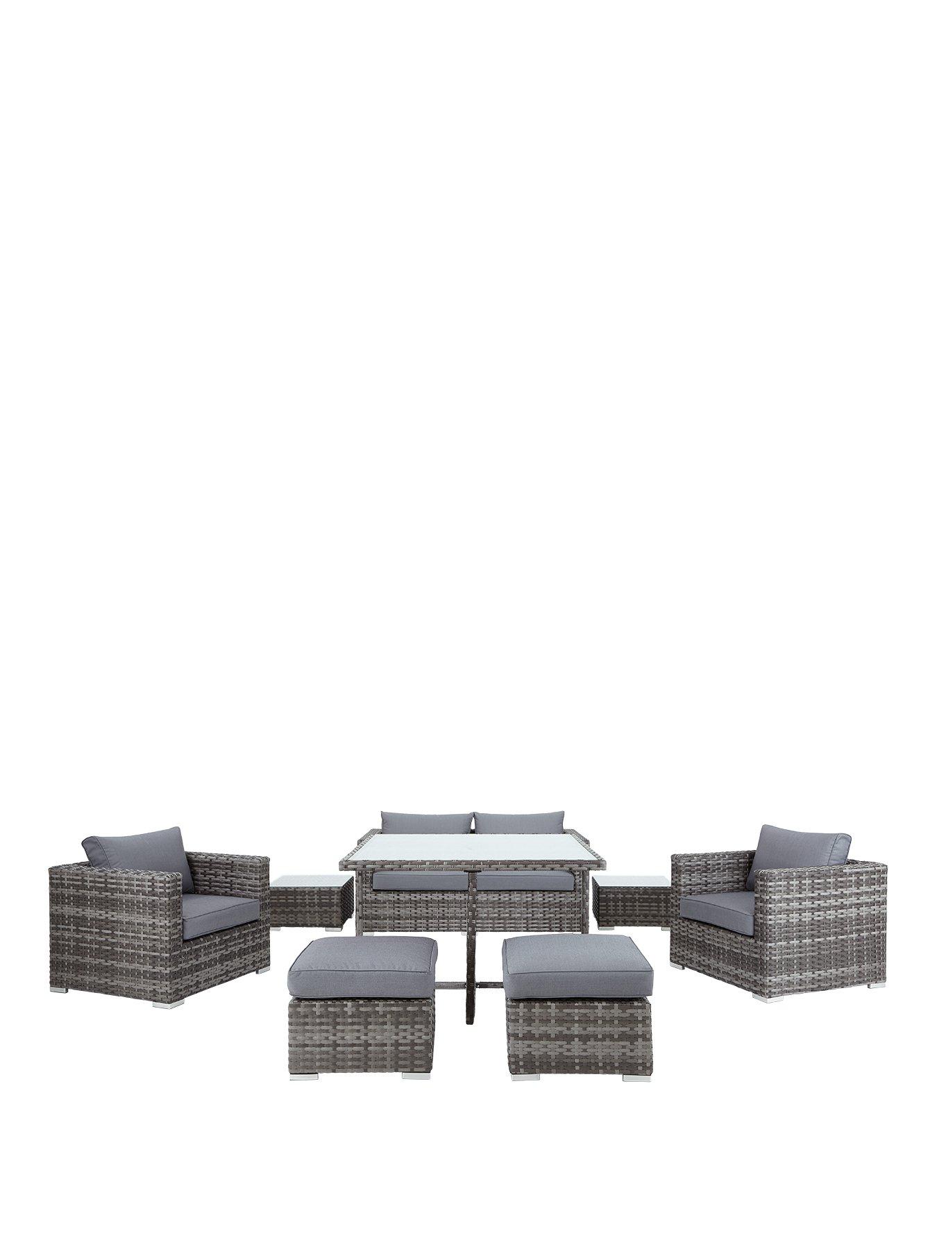 Aruba 8 Piece Rattan Cube Set | very.co.uk
