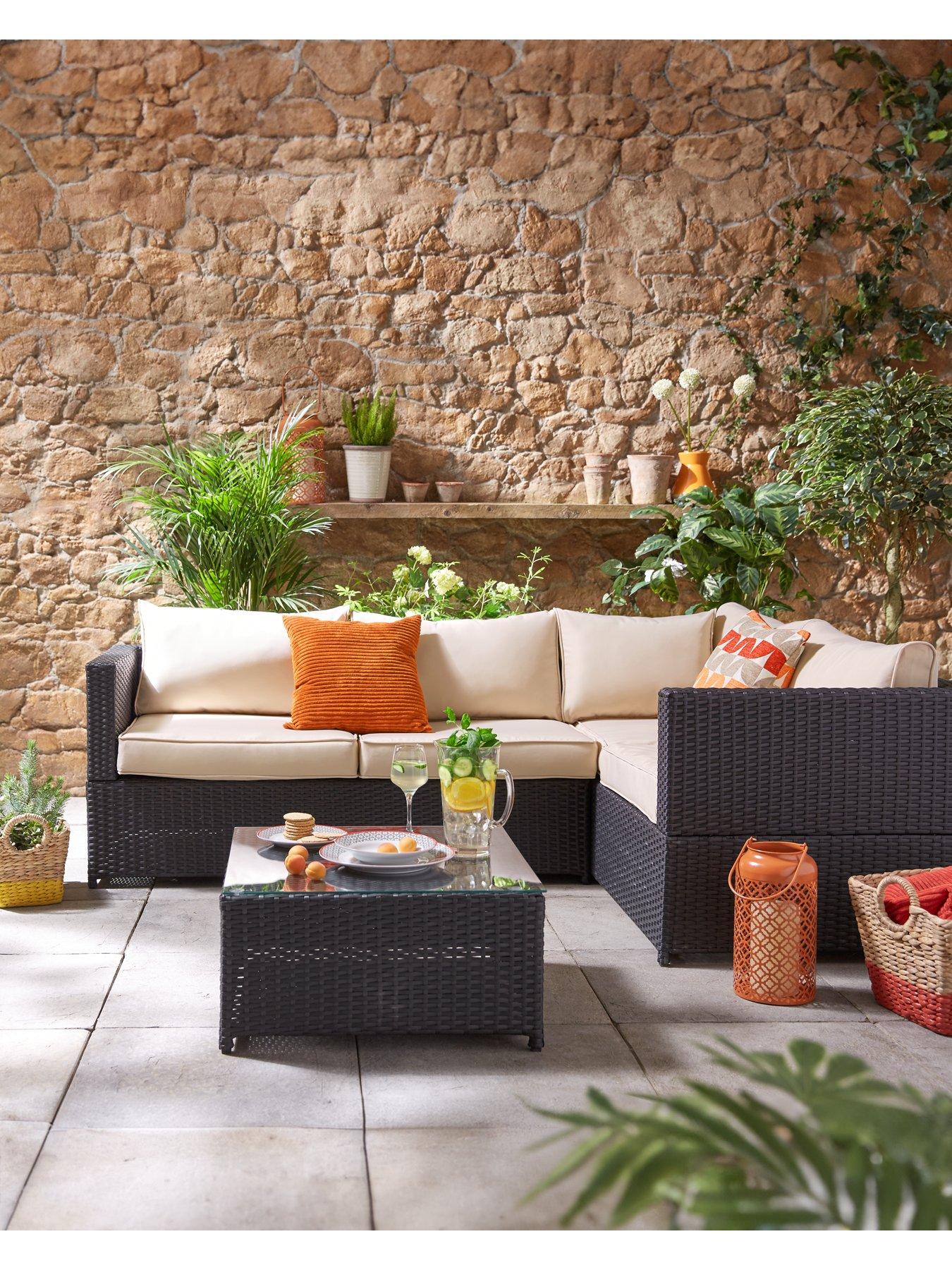 3pc corner sofa rattan set sale