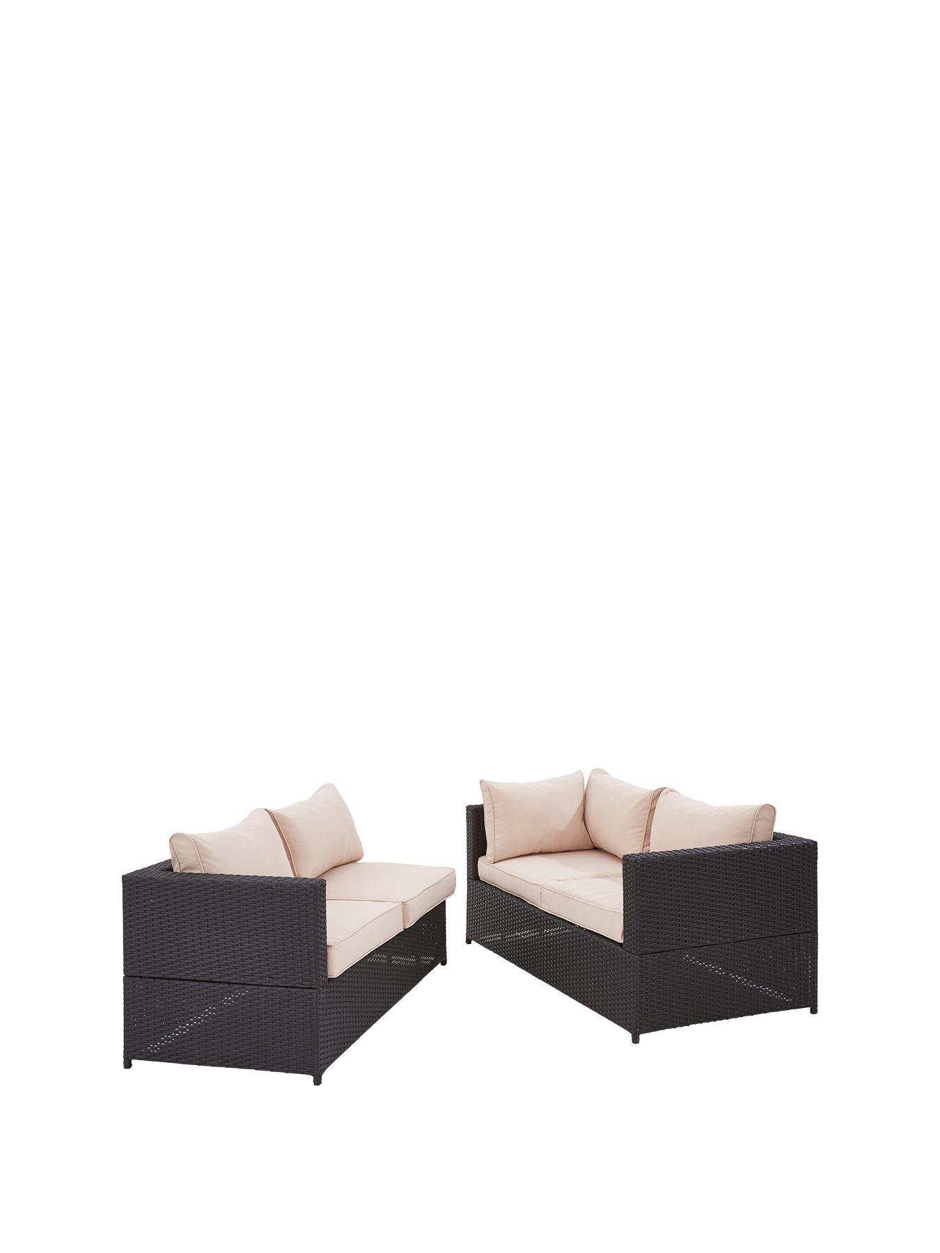 Vancouver 3 Piece Corner Rattan Set Very