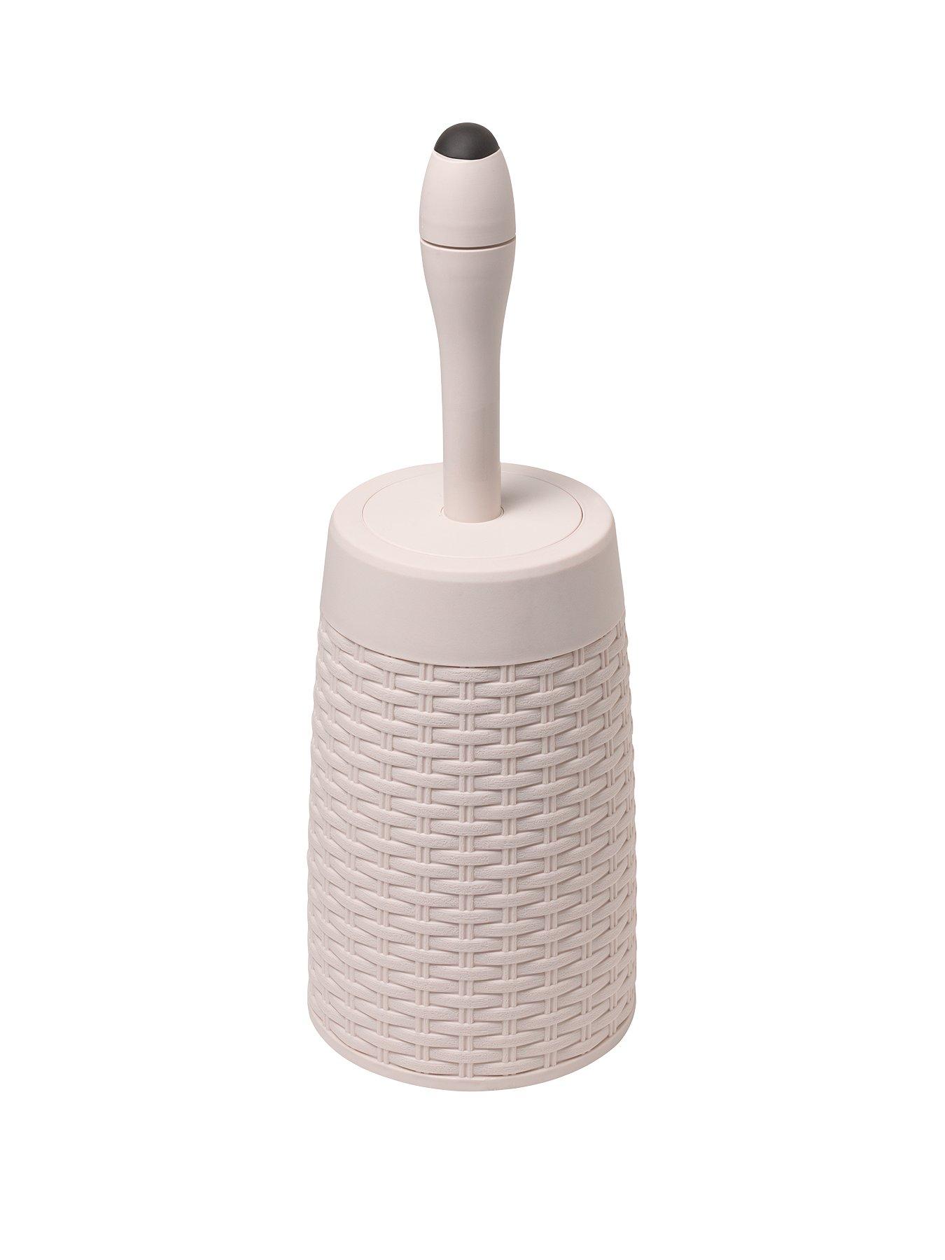 Image 1 of 4 of Addis Faux Rattan Toilet Brush and Holder