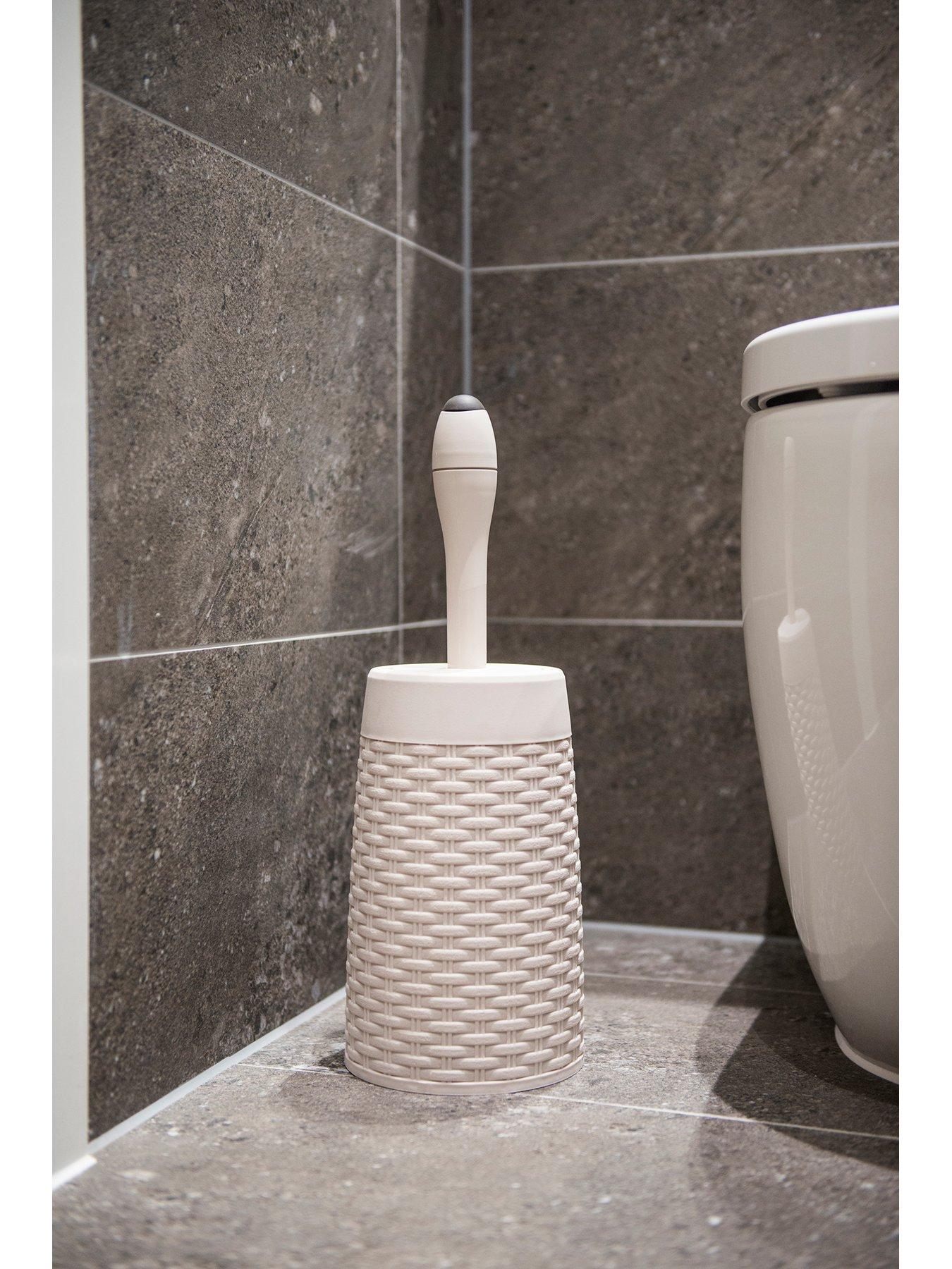 Cream toilet store brush