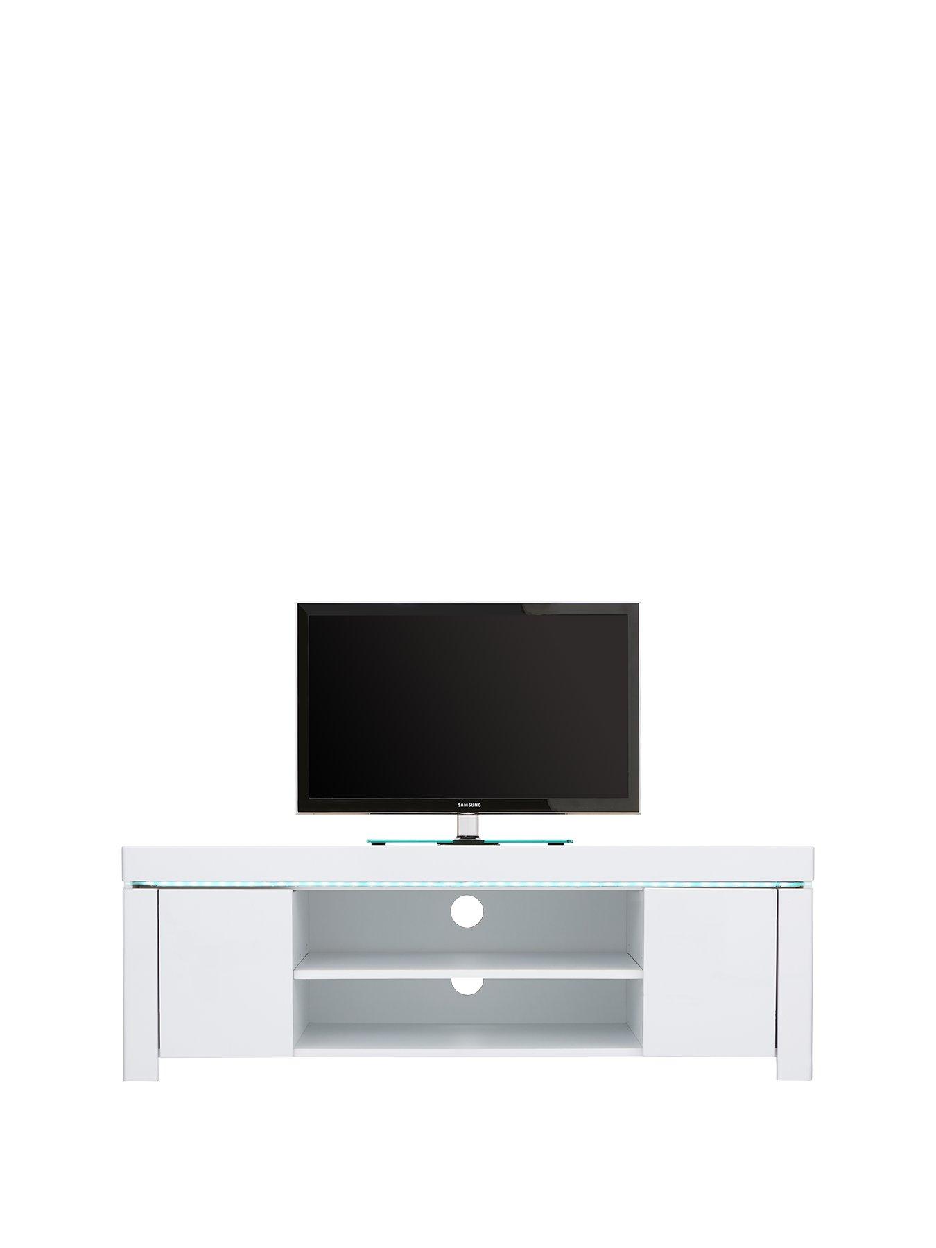 White gloss clearance corner tv stand