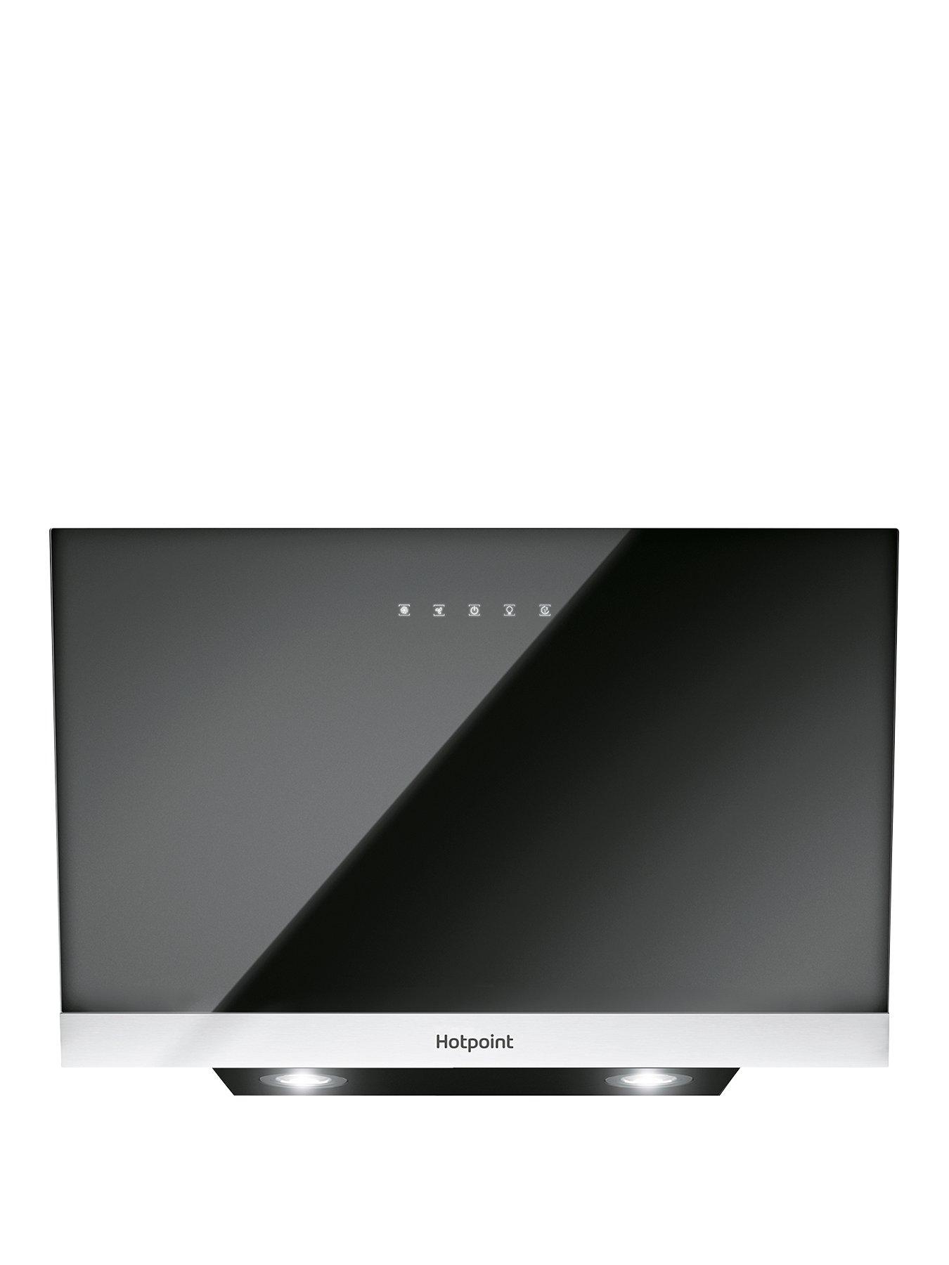 Hotpoint Phvp8.7Fltk 80Cm Built-In Cooker Hood – Black/Stainless Steel