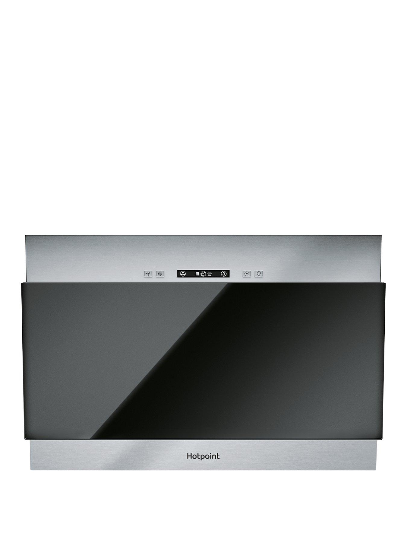 Hotpoint Phvp6.4Falk 60Cm Built In Cooker Hood – Black/Stainless Steel