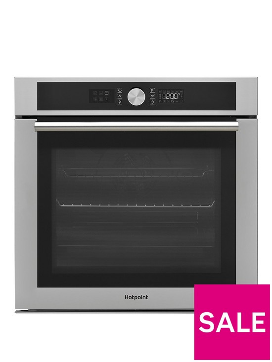 front image of hotpoint-class-4-si4854pix-60cm-built-in-electric-single-oven-stainless-steel
