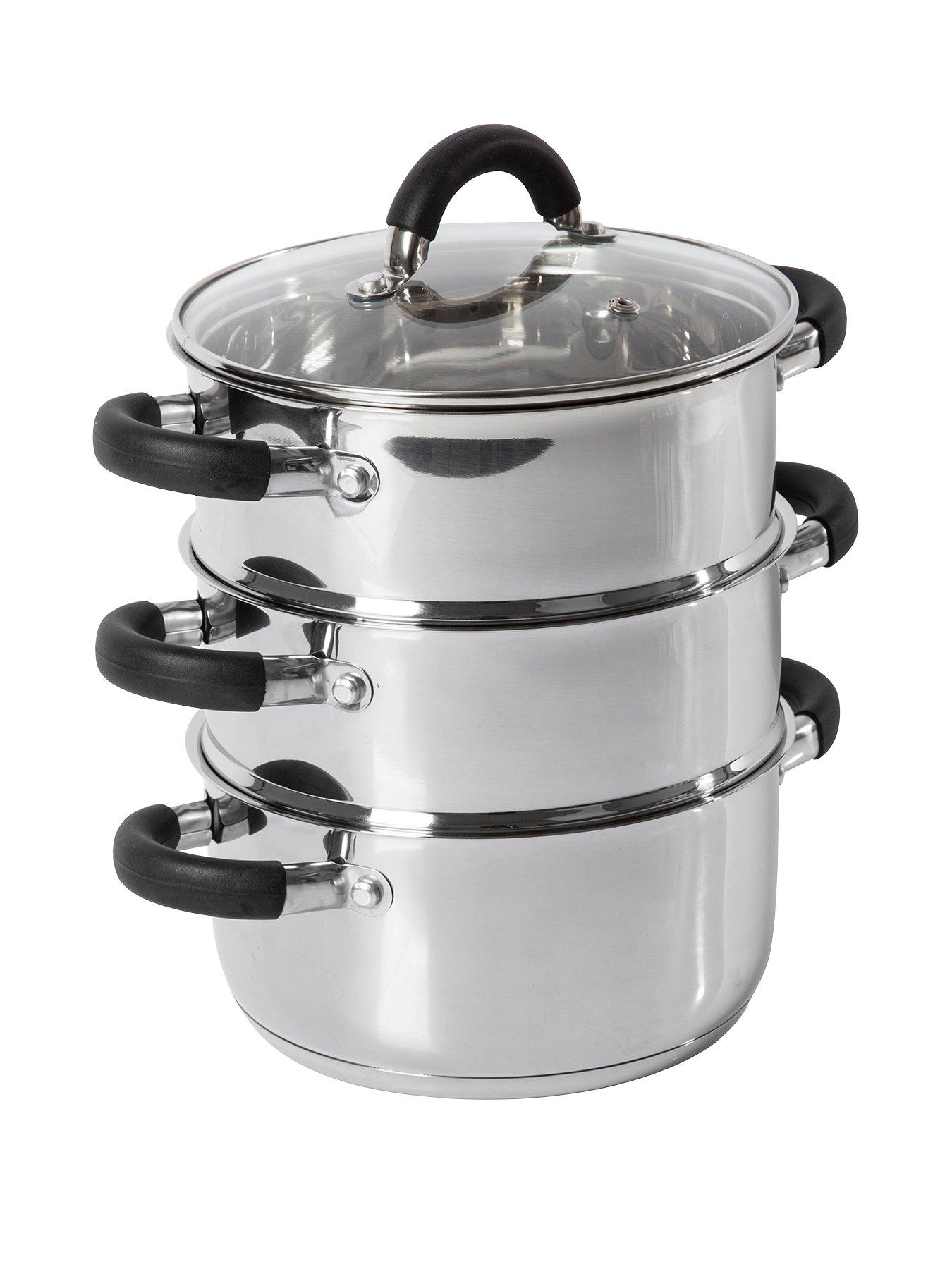 Tower Essentials 18cm 3-Tier Steamer
