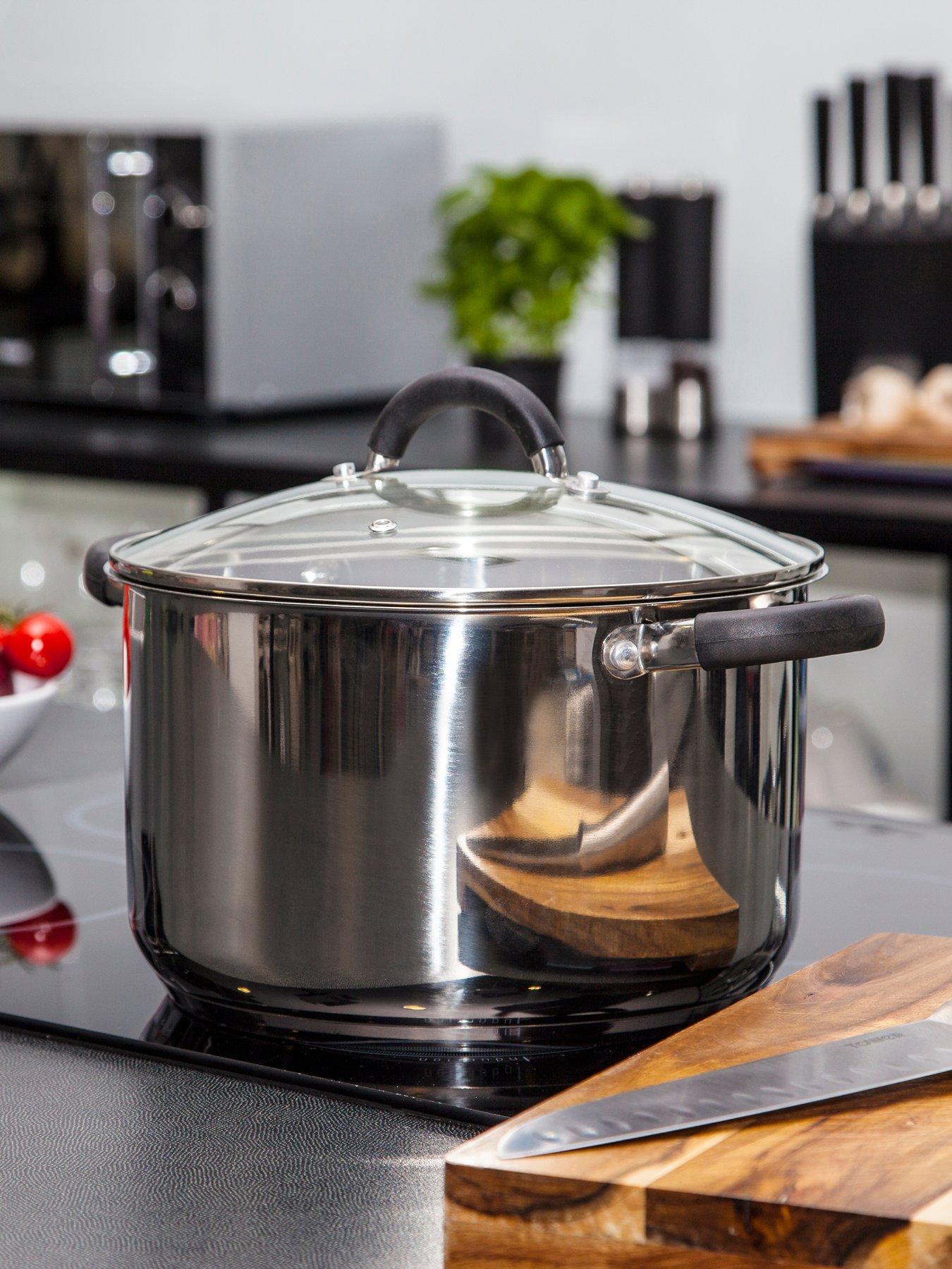 Image 1 of 6 of Tower Essentials 24cm Stainless Steel Casserole Dish