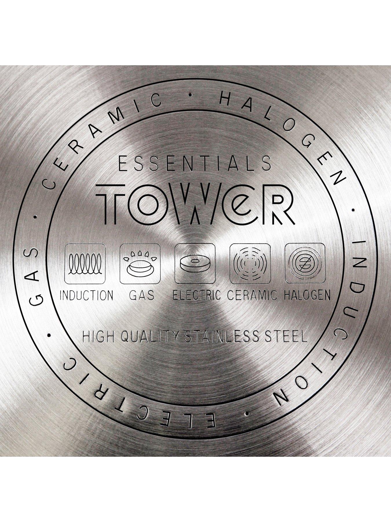 Image 5 of 6 of Tower Essentials 24cm Stainless Steel Casserole Dish