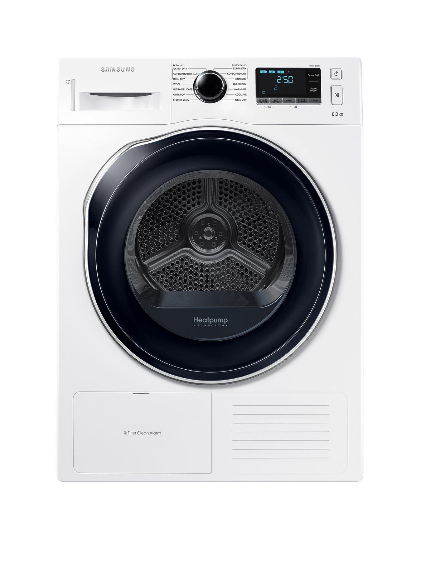 Samsung Dv80K6010Cw/Eu 8Kg Load Tumble Dryer With Heat Pump Technology - White