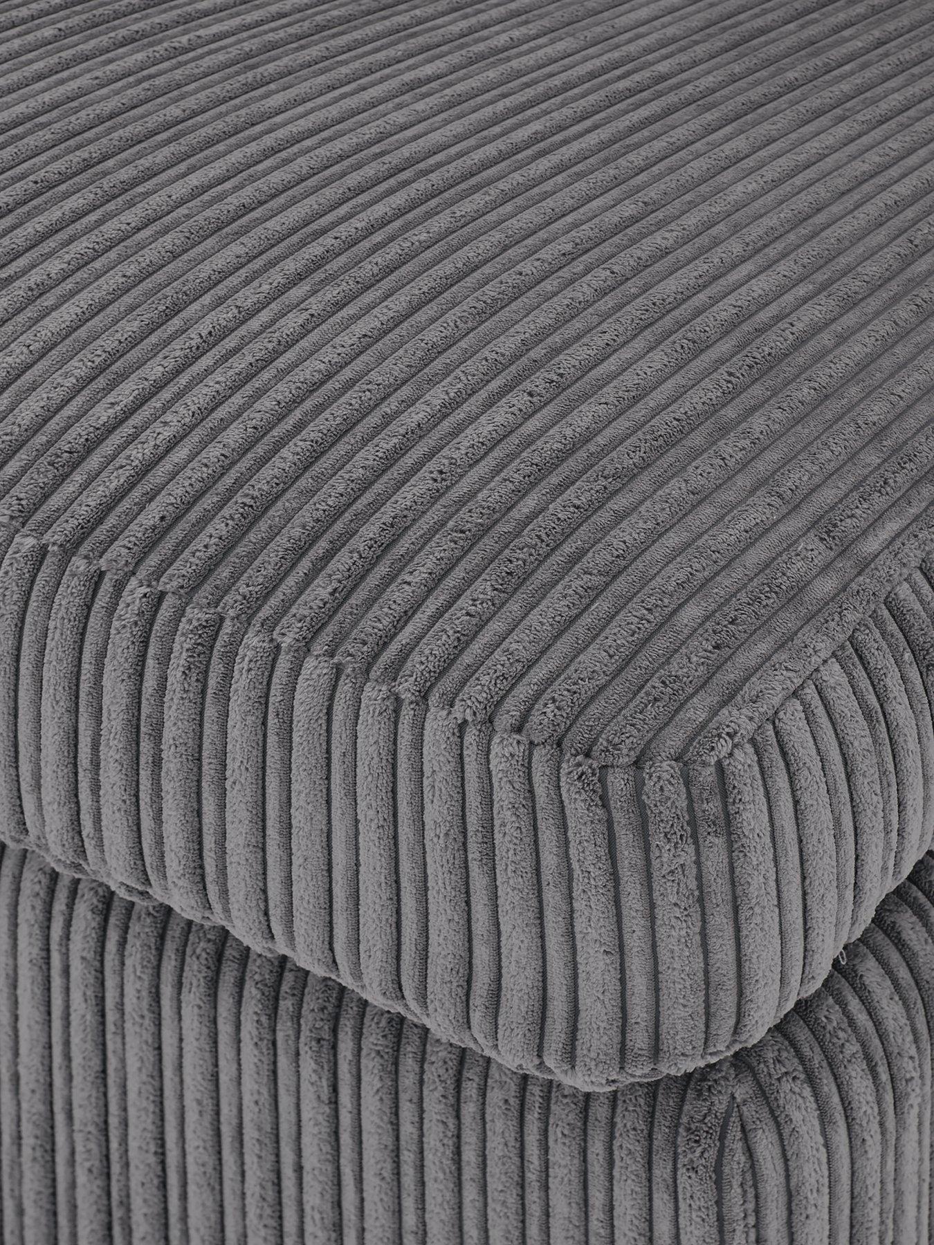 Image 3 of 7 of The Very Collection Amalfi Standard Back Fabric Left Hand Corner Chaise Sofa - Charcoal - FSC&reg; Certified