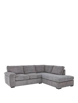 Product photograph of Very Home Amalfi Right Hand Standard Back Fabric Corner Chaise Sofa - from very.co.uk