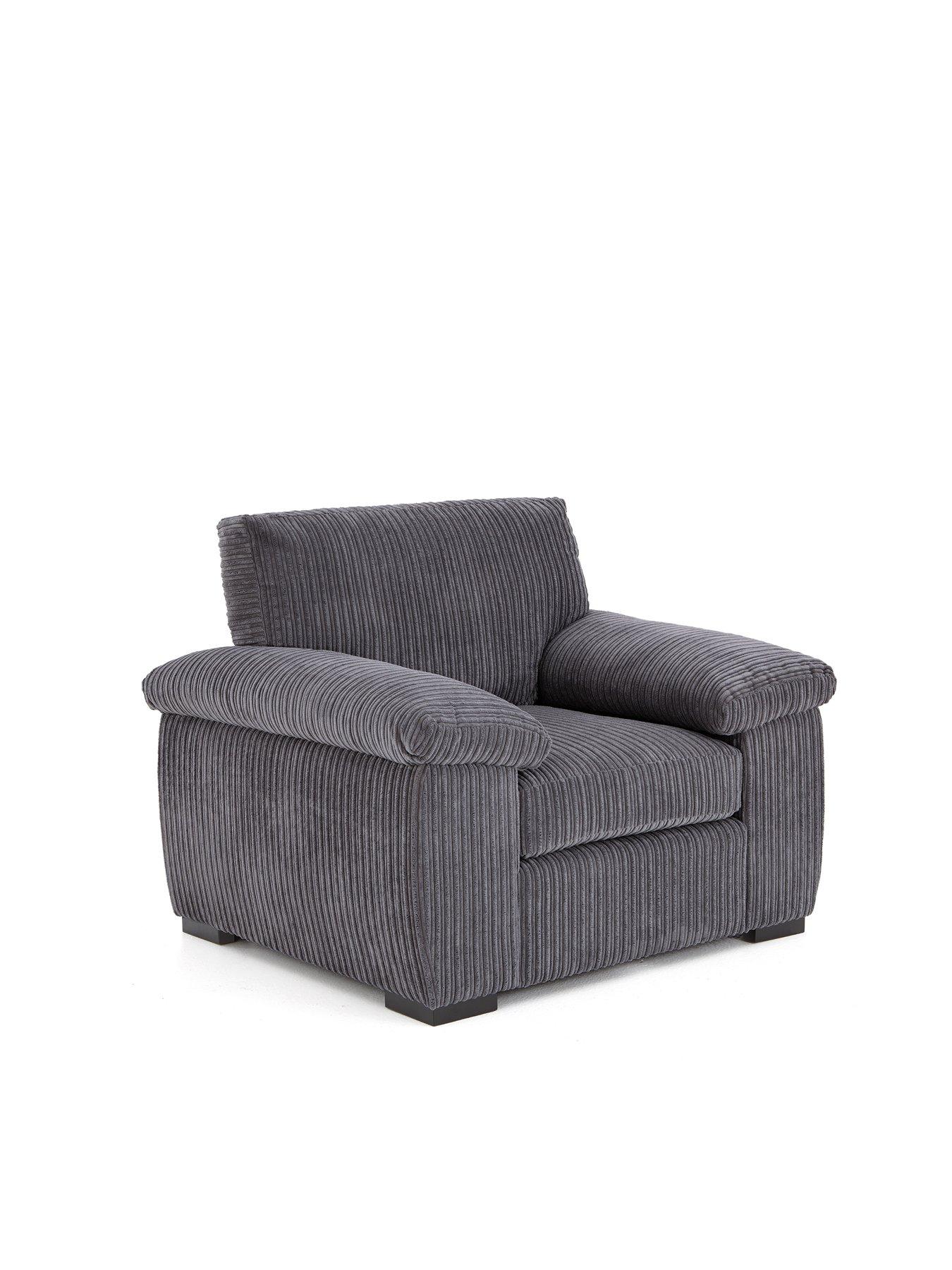 Image 3 of 7 of The Very Collection Amalfi Fabric Armchair - Charcoal - FSC&reg; Certified